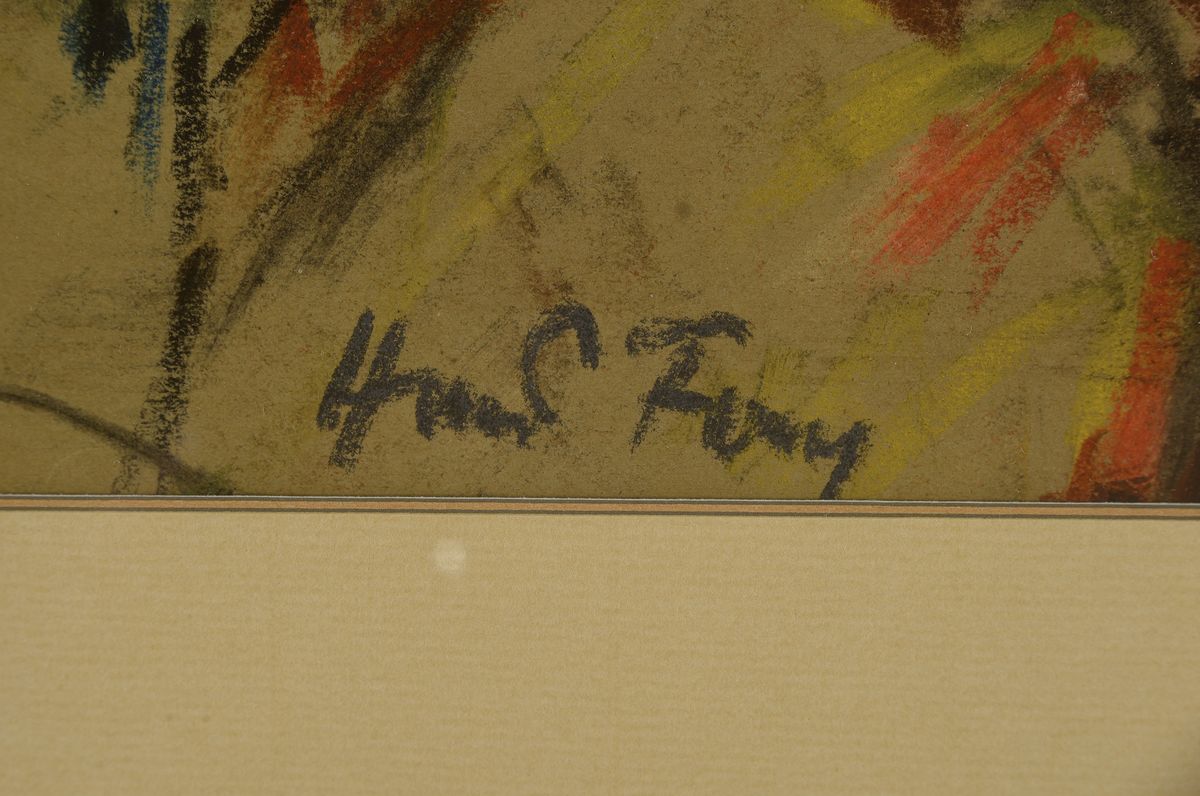 Detail a: Hanns Fay, 1888 Frankenthal - 1957 Neustadt, Porträt, Kreidezeichnung, re. unten signiert, ca. 34 x 32 cm
