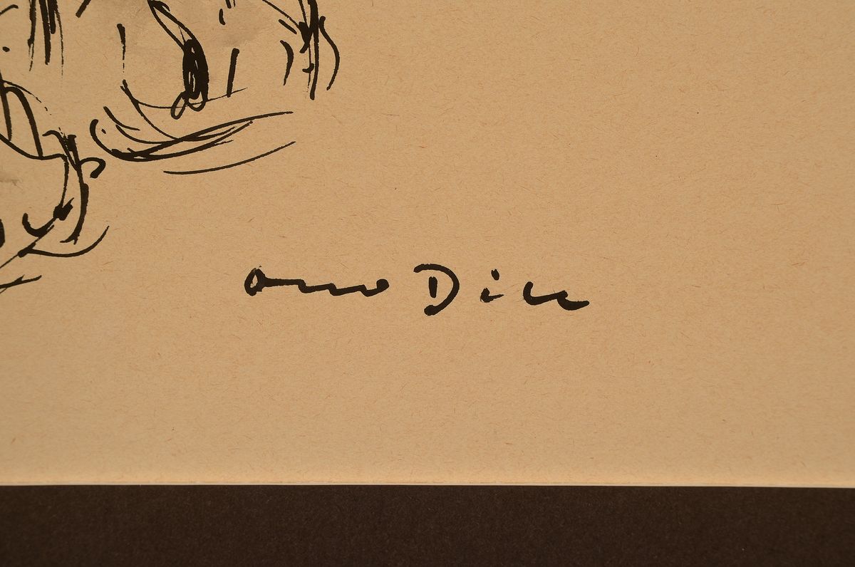 Detail a: Otto Dill, 1884 Neustadt - 1957, Bad Dürkheim , aquarellierte Tuschzeichnung, re. unten signiert, ca. 35 x 25 cm, Rahmen