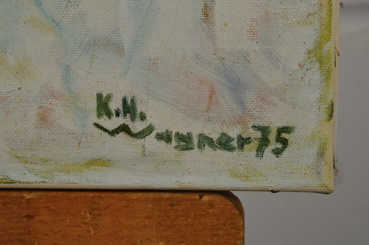 Detail a: Karl Heinz Wagner, 1925 Komotau/Böhmen-2019 Dietzenbach, Studium am Städel Frankfurt, mehrfach ausgezeichnet, zahlreiche nationale und ...