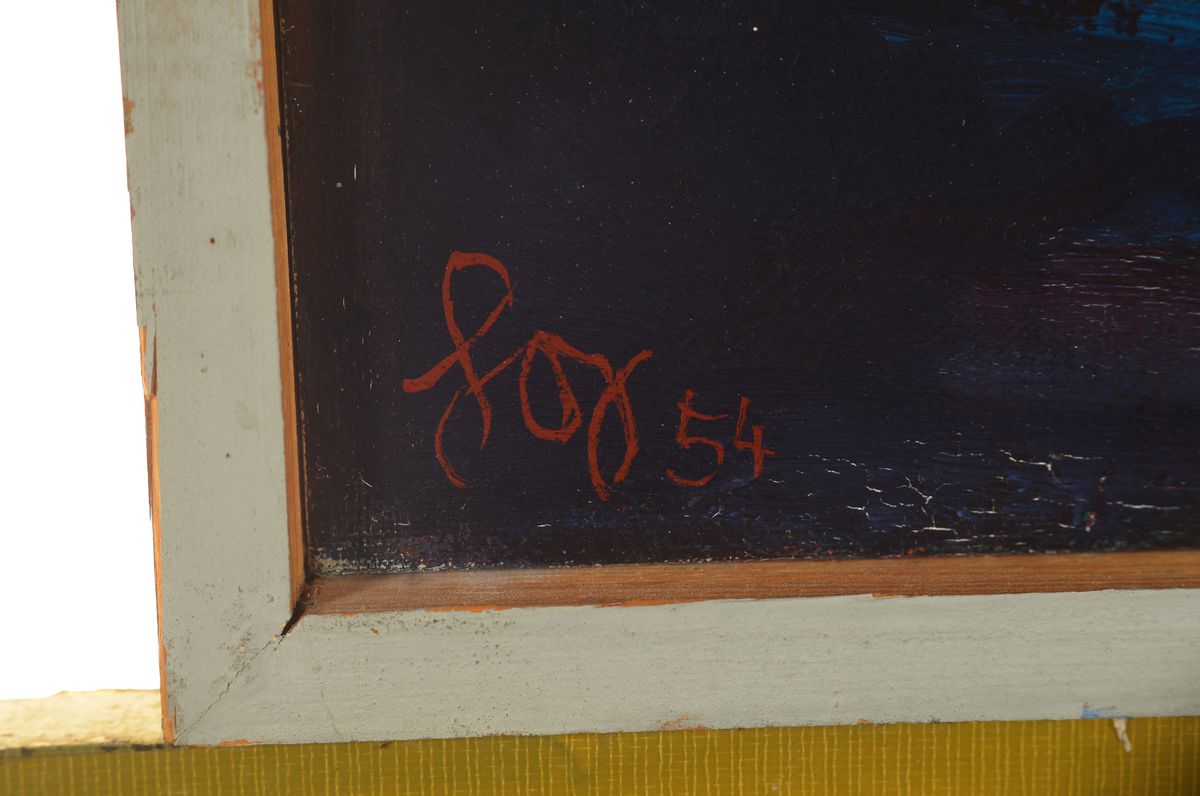Detail a: Hilde Greller, 1906 - 2000, war ansässig in Kaiserlautern, zwei asiatische Mädchen mit Fächer, Öl/Lwd, signiert und dat. 54, 55 x 45 cm, Rahmen: ...