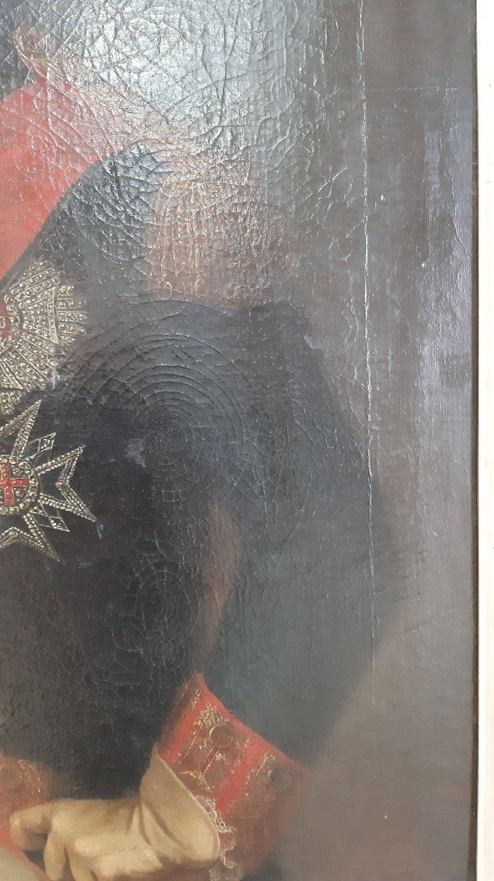 Detail f: Unbekannter Künstler, deutsch, um 1790, Dreiviertelporträt des Kurfürsten Karl Theodor von der Pfalz, mit u.a. dem Orden vom Goldenen Vliess, in ...