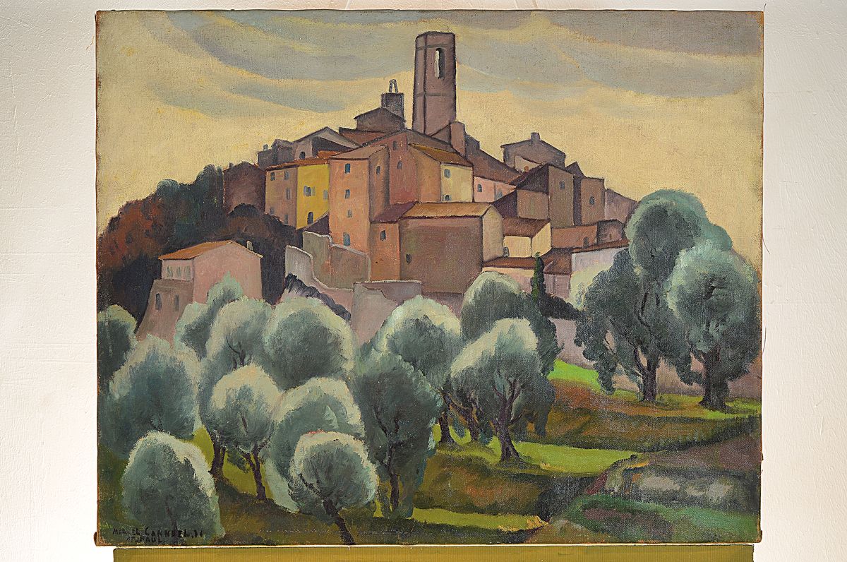 Detail k: Marcel Canneel, 1894-1953, Blick auf St. Paul, Öl/Lwd, links unten sign., ca. 65x81cm