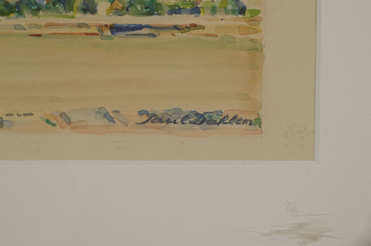 Detail a: Paul Dahlen, 1881-1954, Blick auf Bacharach am Rhein, Aquarell auf Papier, signiert, ca. 15x19cm, PP, u.Gl., R. ca. 30x36cm