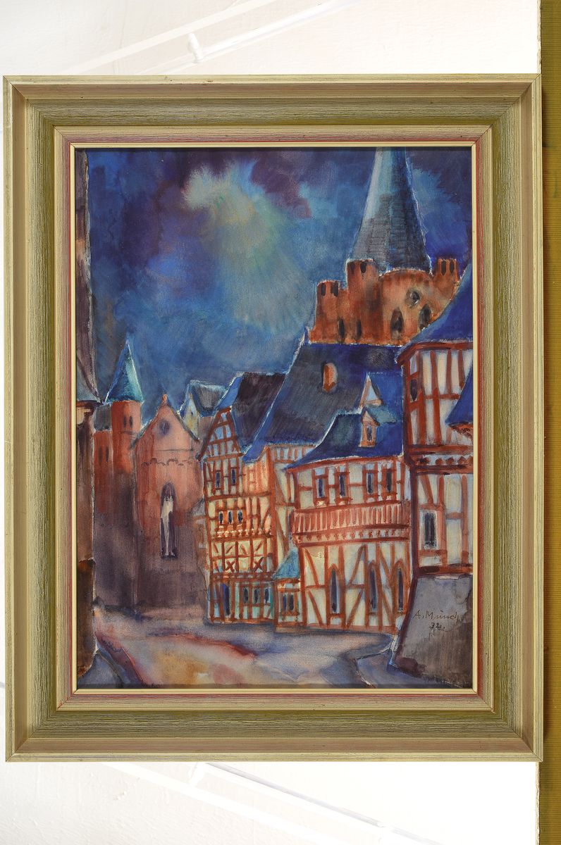 Detail k: Adam Münch, 1886 Lahr/Hunsrück-1970 Koblenz, Mitbegründer der Künstlervereinigung Das Boot und 1945 des Mittelrheinischen Künstlerverbandes, ...