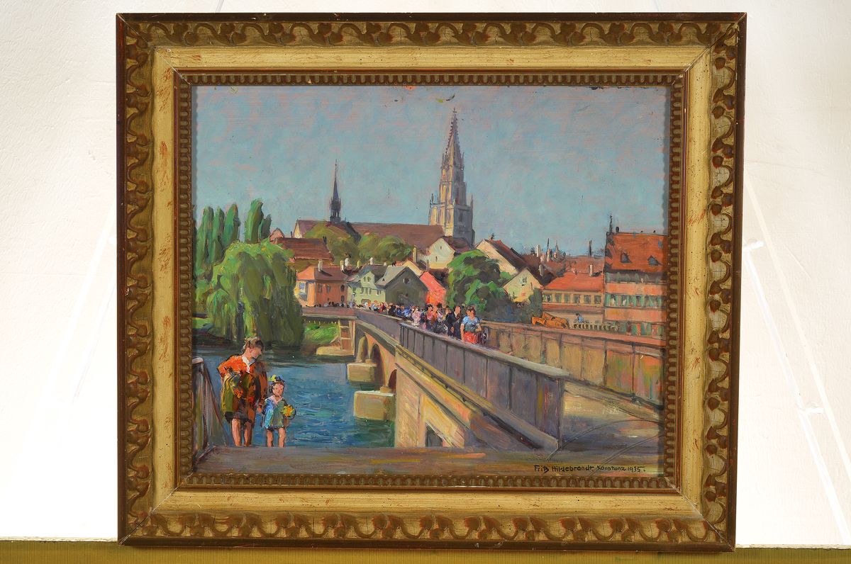 Detail k: Fritz Hildebrandt, 1878 Quedlinburg-1970, Studium an der Akademie Berlin, war Schüler von Müller-Schönefeld und Hans Licht, hier: Ansicht aus ...