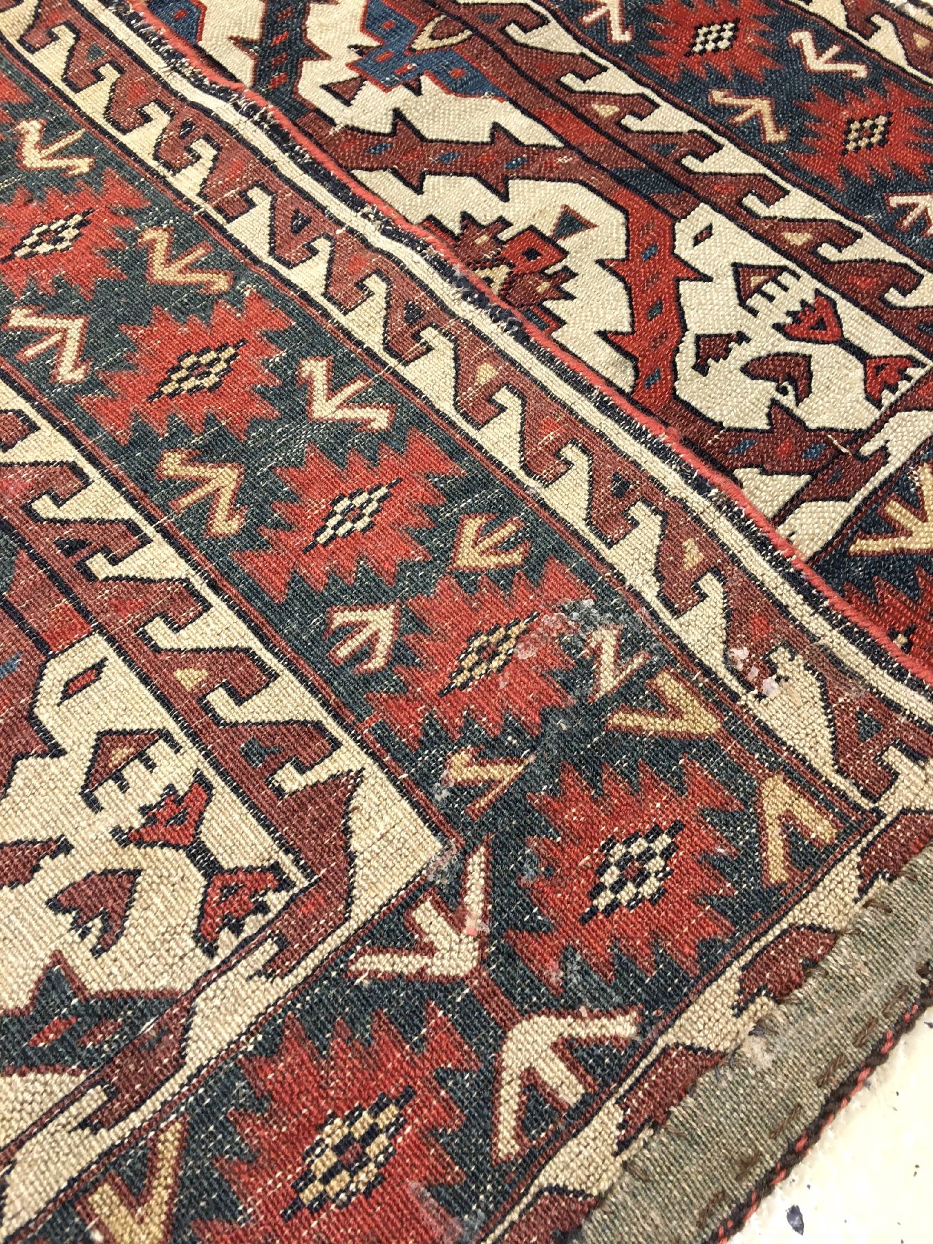 Detail h: Feiner Yomud "Asmalyk" (Wohl Adler Gruppe II) antik, Turkmenistan, 1.Hälfte 19.Jhd., Wolle geknüpft auf Wolle. Qualitätsvoller Asmalyk ...