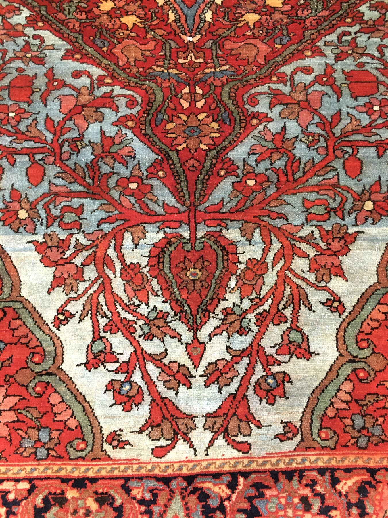 Detail e: Sehr feiner Mischan Malayer antik, Westpersien, Ende 19.Jhd., Wolle geknüpft auf Baumwolle. Seltener Malayer aus der Mischan Region mit ...