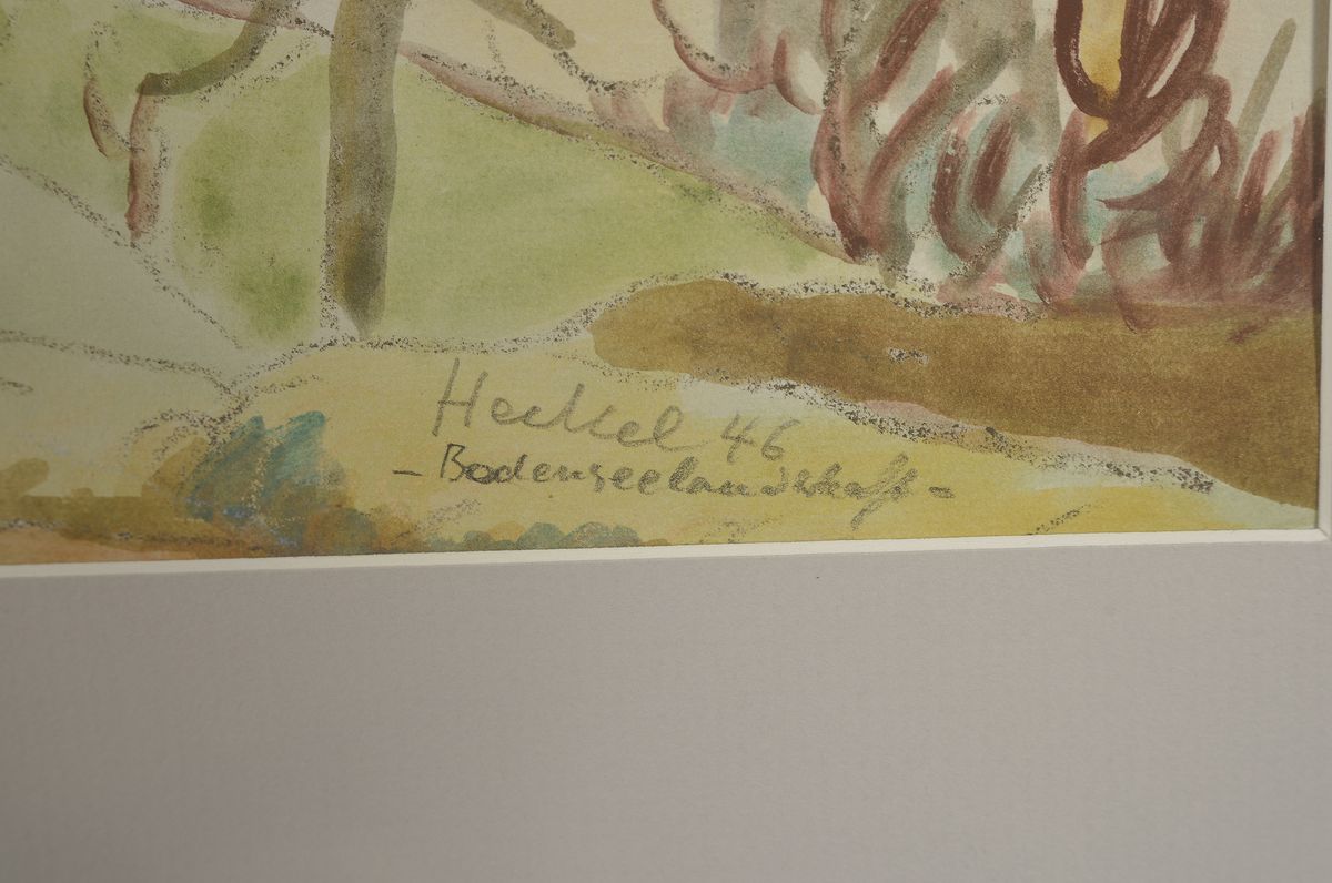Detail a: Erich Heckel, 1883 Döbeln - 1970 Hemmenhofen, Aquarell auf Zanders- Büttenpapier (mit Wasserzeichen "JWZanders"), handsigniert und dat. ...