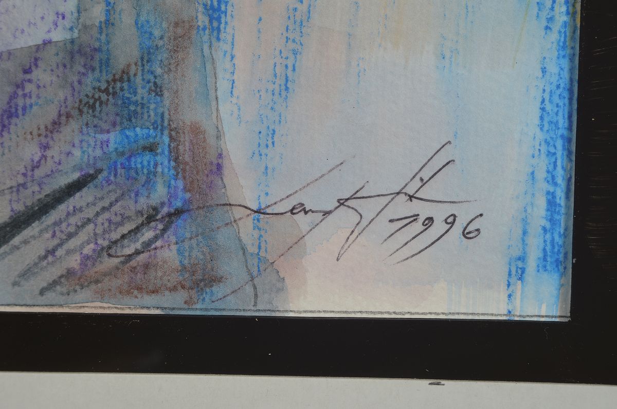 Detail a: Bernd Kastenholz, geb. 1949 Speyer, Ohne Titel, Gouache auf Papier, rechts unten signiert und dat. 1996, ca. 79x54cm, PP, u.Gl.; R. ca. 105x75cm