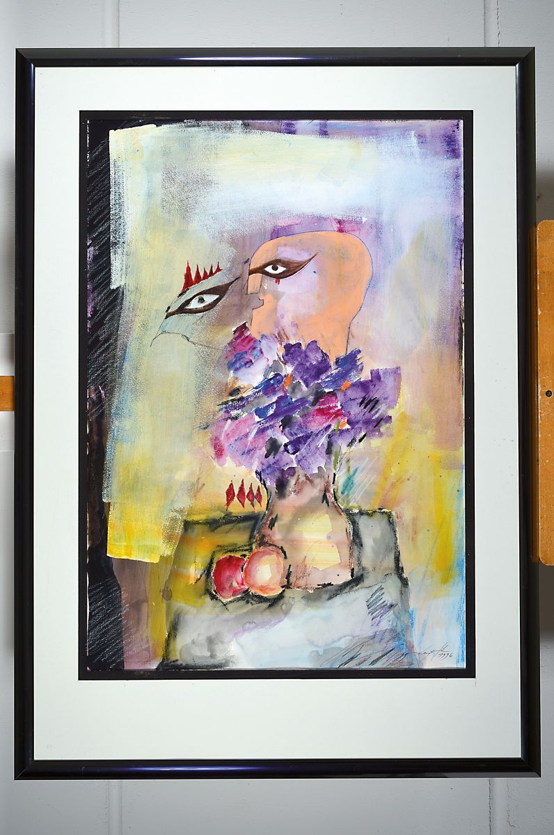 Detail k: Bernd Kastenholz, geb. 1949 Speyer, Ohne Titel, Gouache auf Papier, rechts unten signiert und dat. 1996, ca. 79x54cm, PP, u.Gl.; R. ca. 105x75cm