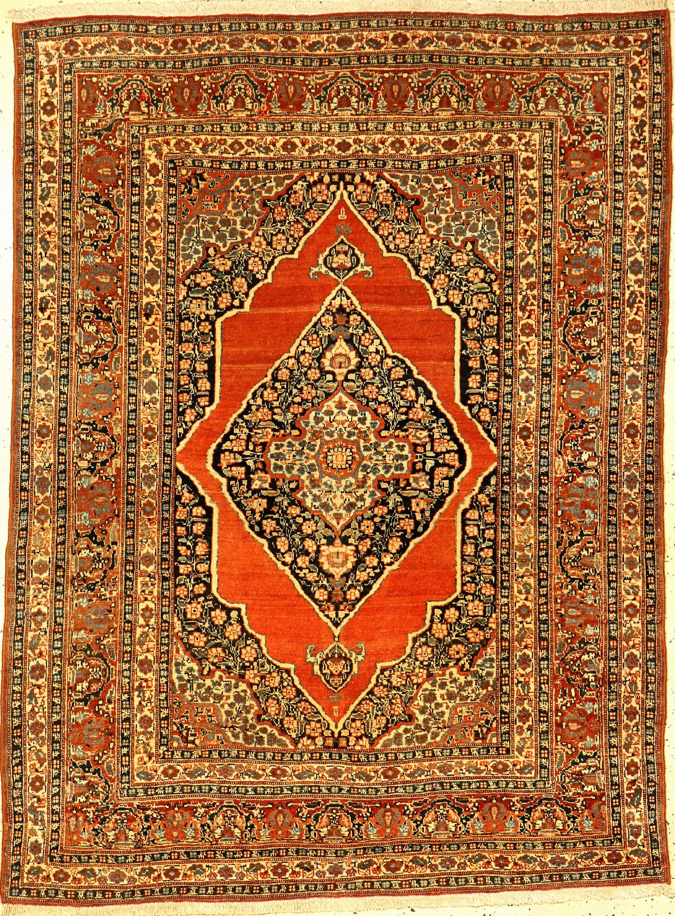 Täbriz "Hadji-Jalili" antik, Nordwestpersien, um 1890/1900, Wolle geknüpft auf Baumwolle. Feiner Täbriz aus den legendären ...