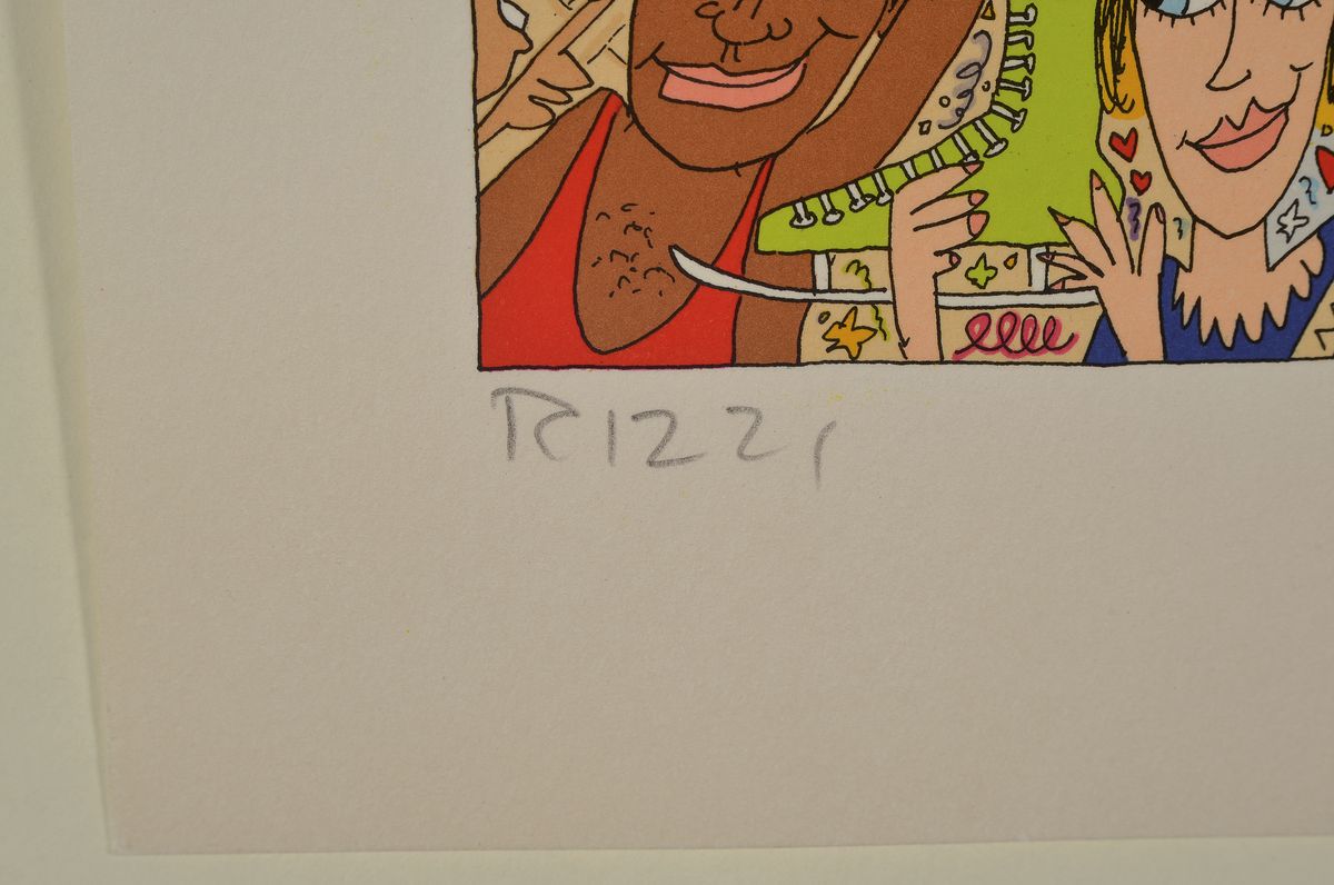 Detail a: James Rizzi, 1950-2011, Hop, Skip, Jump.. stop look and laugh, Farblithografie von 1996, handsign., num. 599/600, ca. 43x47 cm