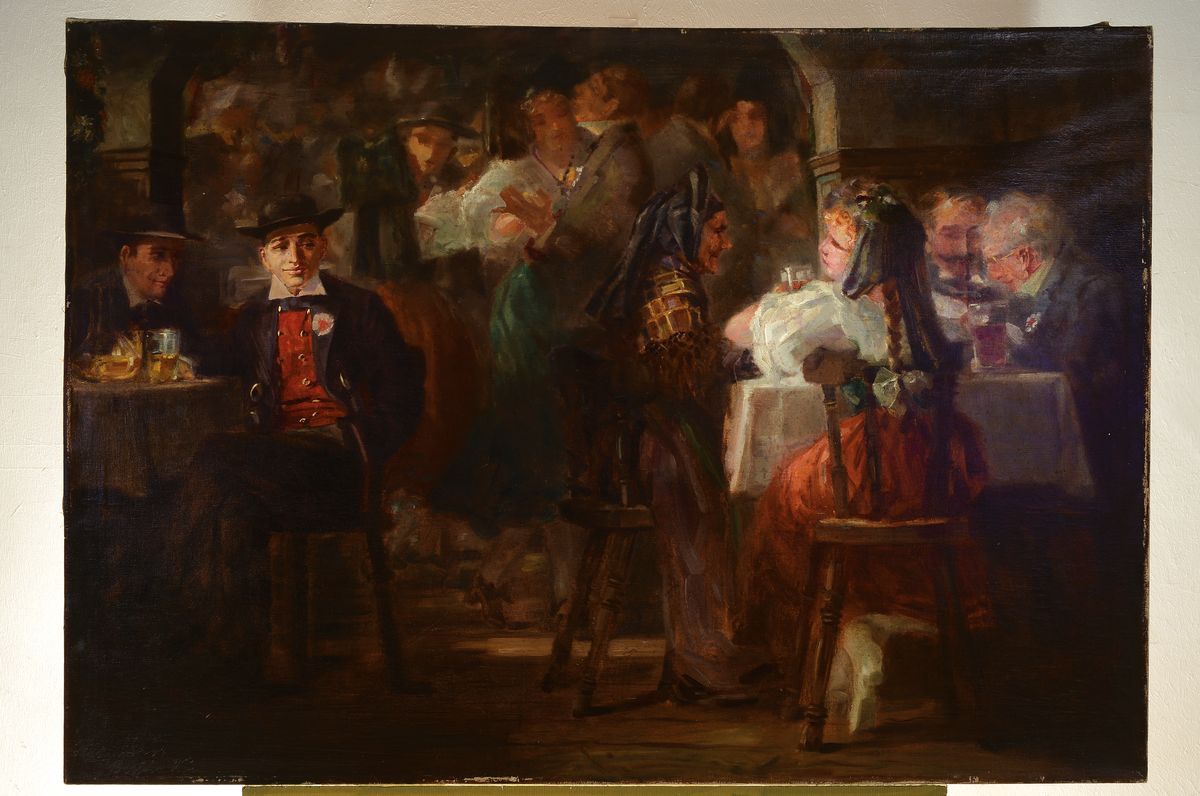 Detail k: August Horn, geb. 1892 Minden, war tätig in Berlin und Hamburg, Studium an der Kunstgewerbeschule Straßburg und an der Akademie München bei ...