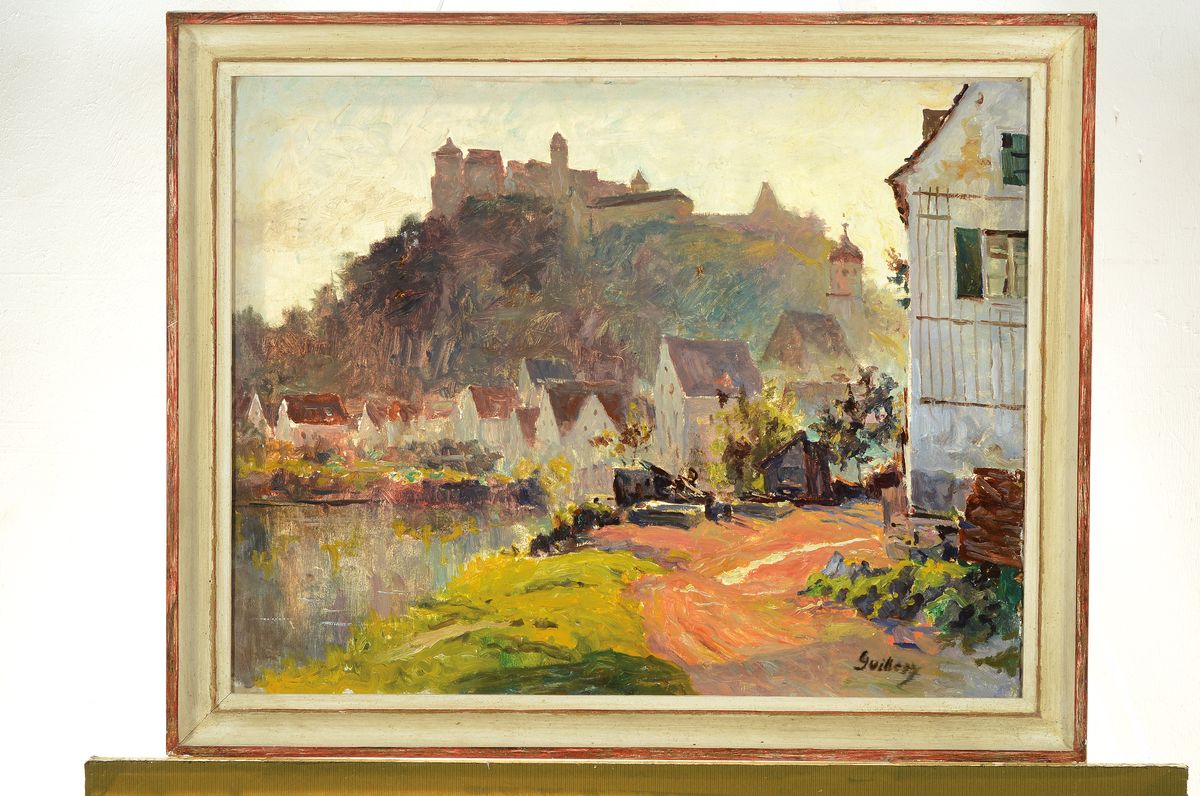 Detail k: Theodor Guillery, 1900 München-1976 Buchbach, legte gegen den Willen seines Vaters, des Malers Franz Guillery, heimlich die Aufnahmeprüfung zur ...