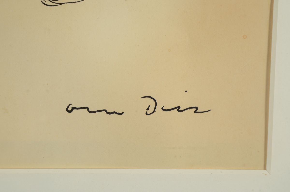 Detail a: Otto Dill, 1884 Neustadt-1957 Bad Dürkheim, Löwenpaar, aquarellierte Tuschezeichnung, rechts unten handsigniert, ca. 36x27cm, PP, u.Gl., R. ca. ...