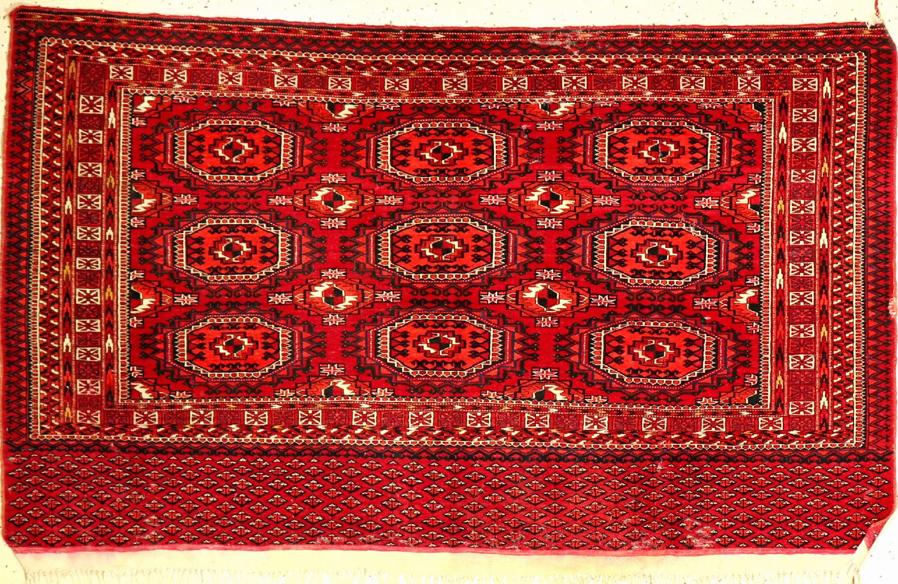 Tekke Tschowal alt, Turkmenistan, um 1910, Wolle auf Wolle, ca. 145 x 90 cm, EHZ: 4-5