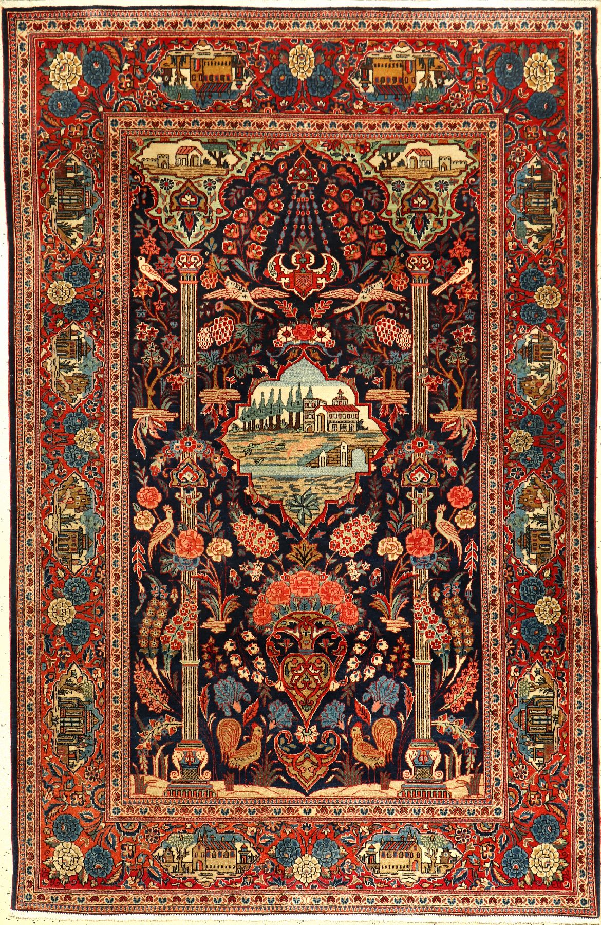 Keschan Kork alt, Persien, um 1930, Korkwolle, ca. 206 x 134 cm, EHZ: 2, selten