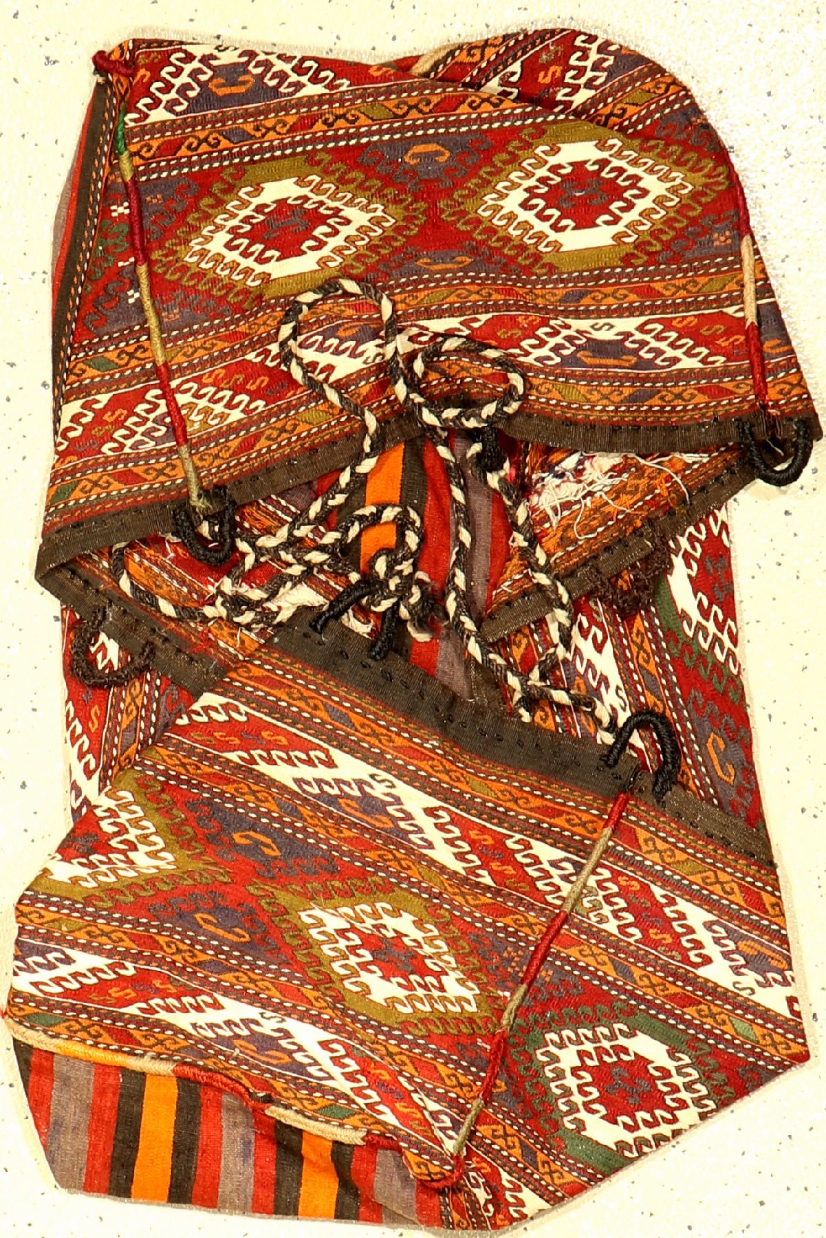 Shahsavan Mafrasch antik, Persien, um 1930,Wolle auf Wolle, ca. 105 x 46 cm, vollständig,EHZ: 2-3