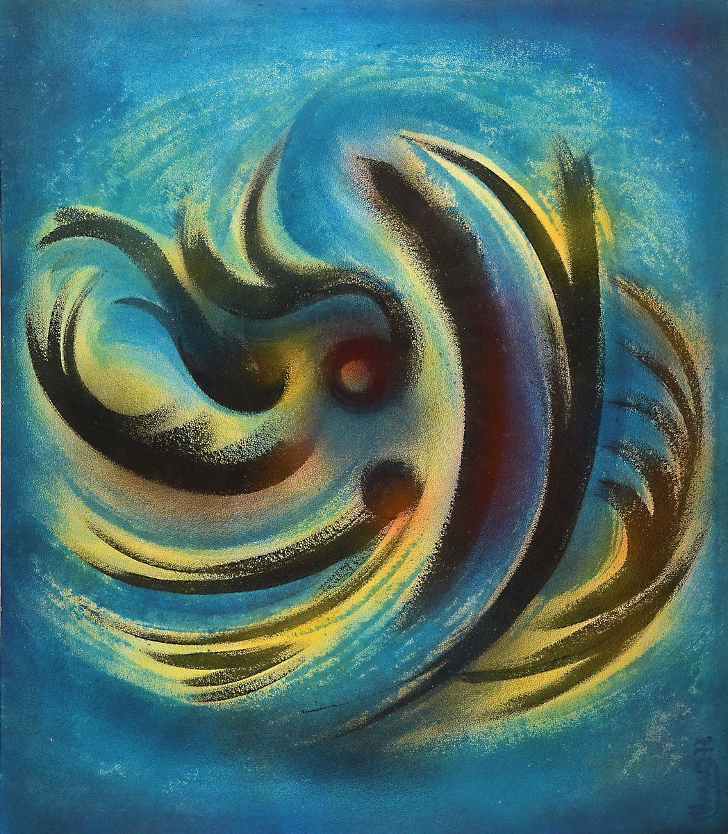 Erich Schug, 1906 Ludwigshafen-1982 Bad Dürkheim, Abstrakte Komposition, Acryl auf Styropor, signiert und dat. 77, ca. 87x100cm, R. ca. 100x115cm