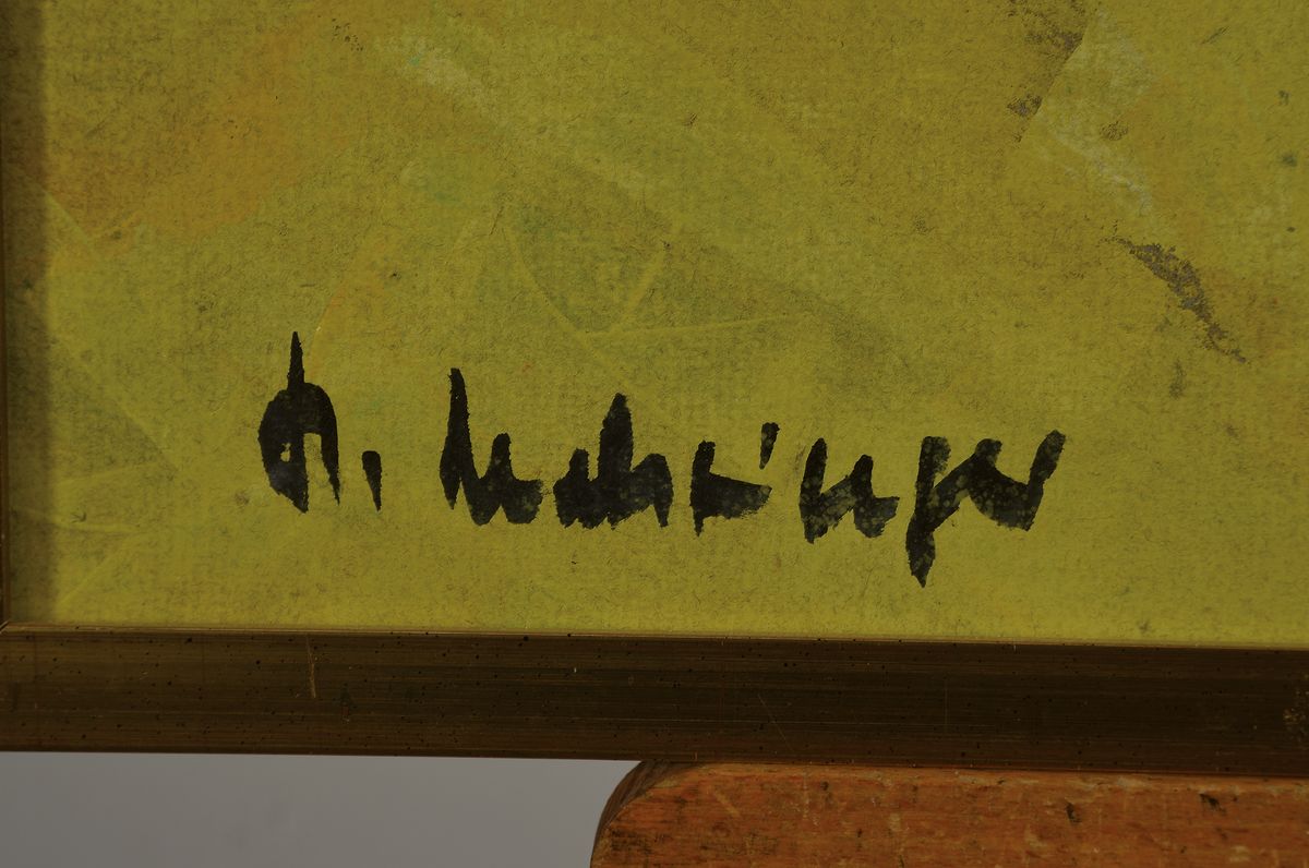 Detail a: Helga Mehringer, zeitgen. Künstlerin, lebt in Landau/Pfalz und Prien am Chiemsee, erhielt 2001 den Europäischen Kunstpreis in Prag, ...