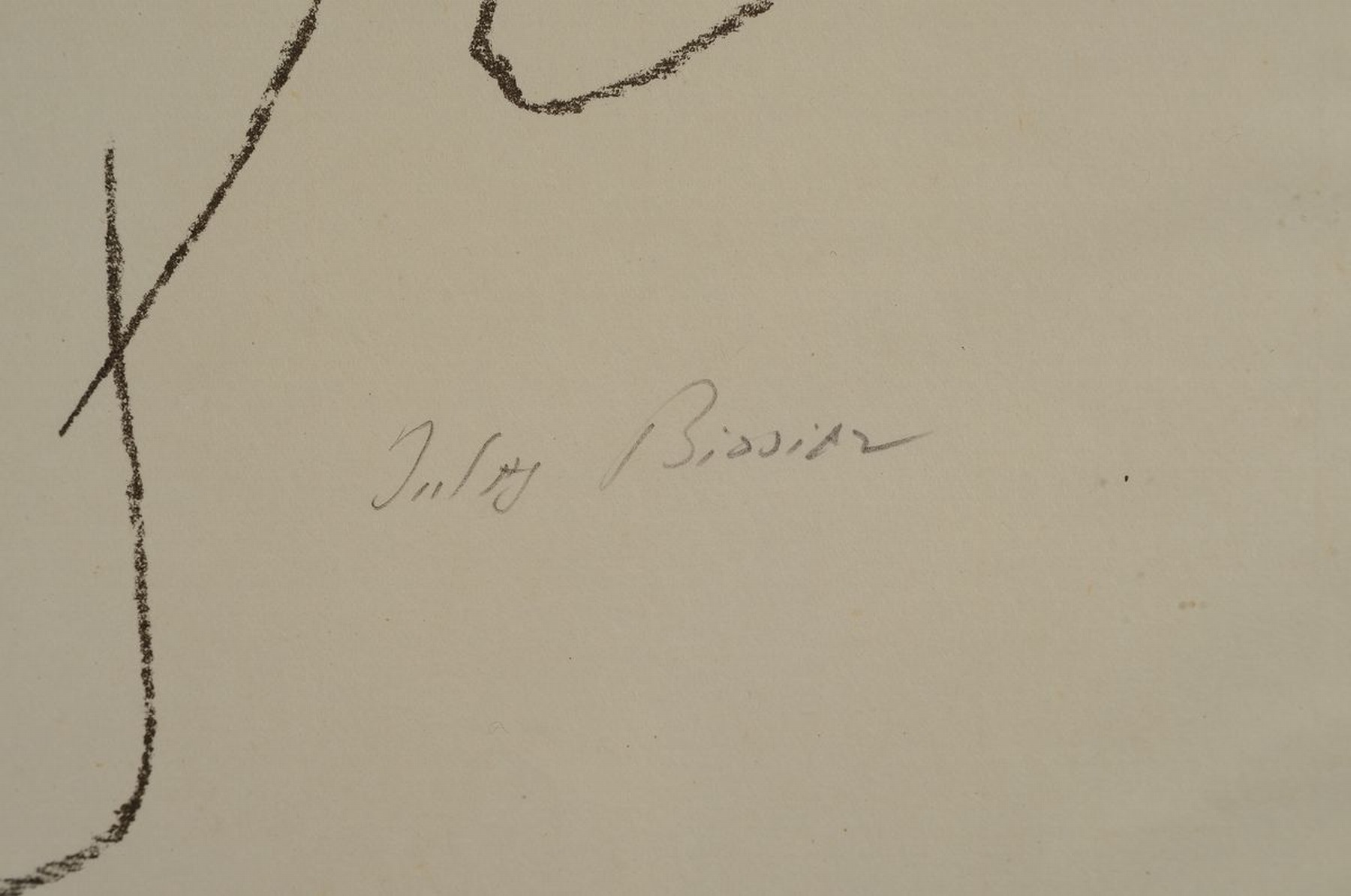 Detail c: Jules Bissier, 1893 Freiburg i. Breisgau-1965 Ascona, Stillleben, Lithographie auf dünnem Papier (leicht wellig), signiert, num. 89/100, ca. ...