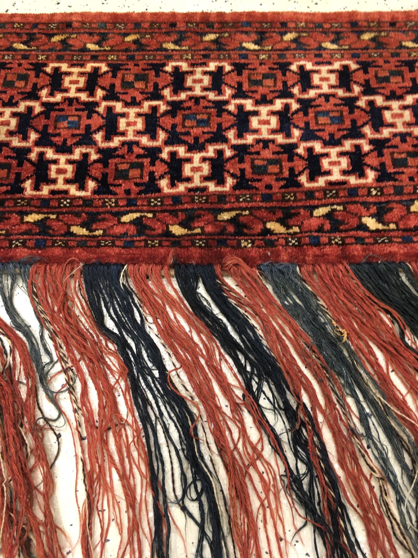 Detail f: Ersari "Jollar" antik, Turkmenistan Amu-Darja, 19.Jhd., Wolle geknüpft auf Wolle. Seltener Schmuckbehang der Ersaren mit sogenannten ...