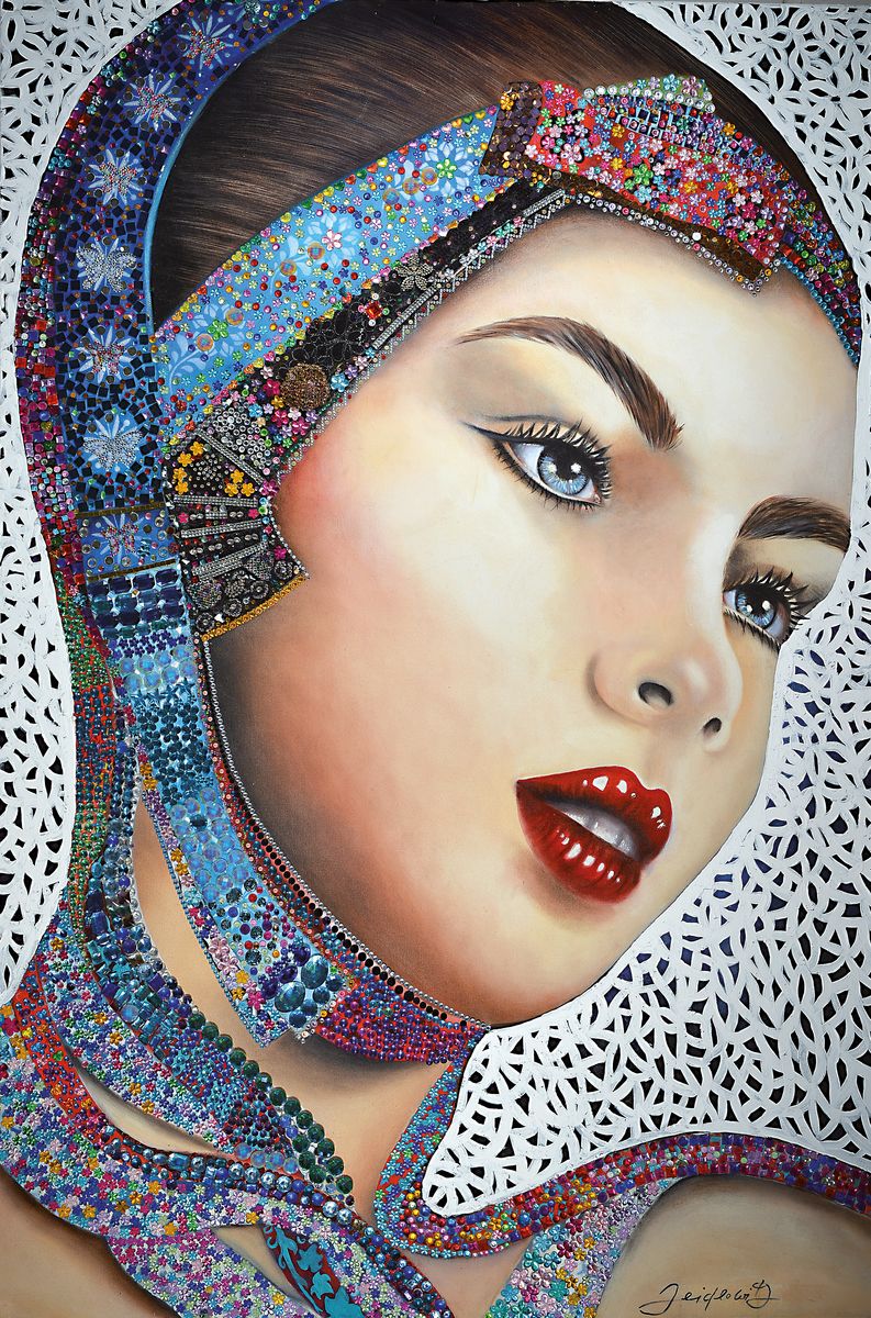 Doris Zeidlewitz, geb. 1959, Studium am Städel in Frankreich und an der Hochschule fürGestaltung Offenbach, Hier: The bride mit Schmucksteine, ...