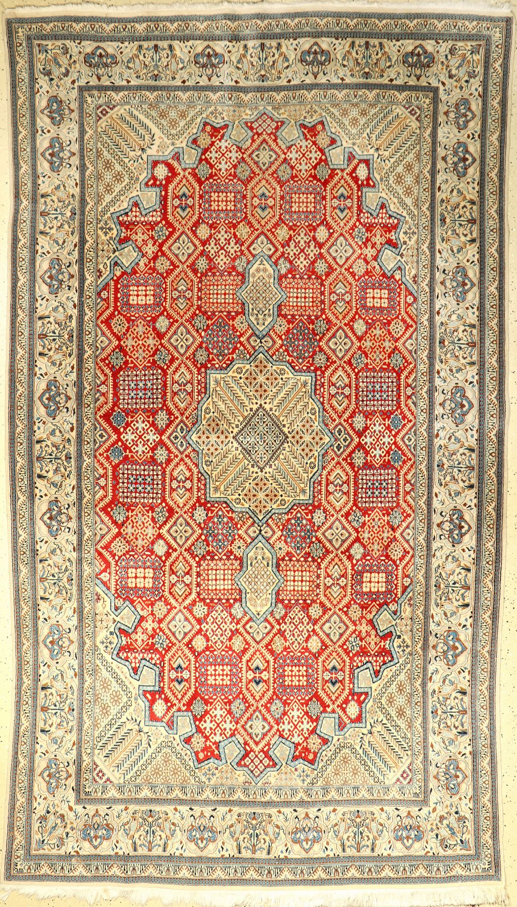 Nain fein, Persien, ca. 40 Jahre, Korkwollemit Seide, ca. 286 x 165 cm, EHZ: 2-3