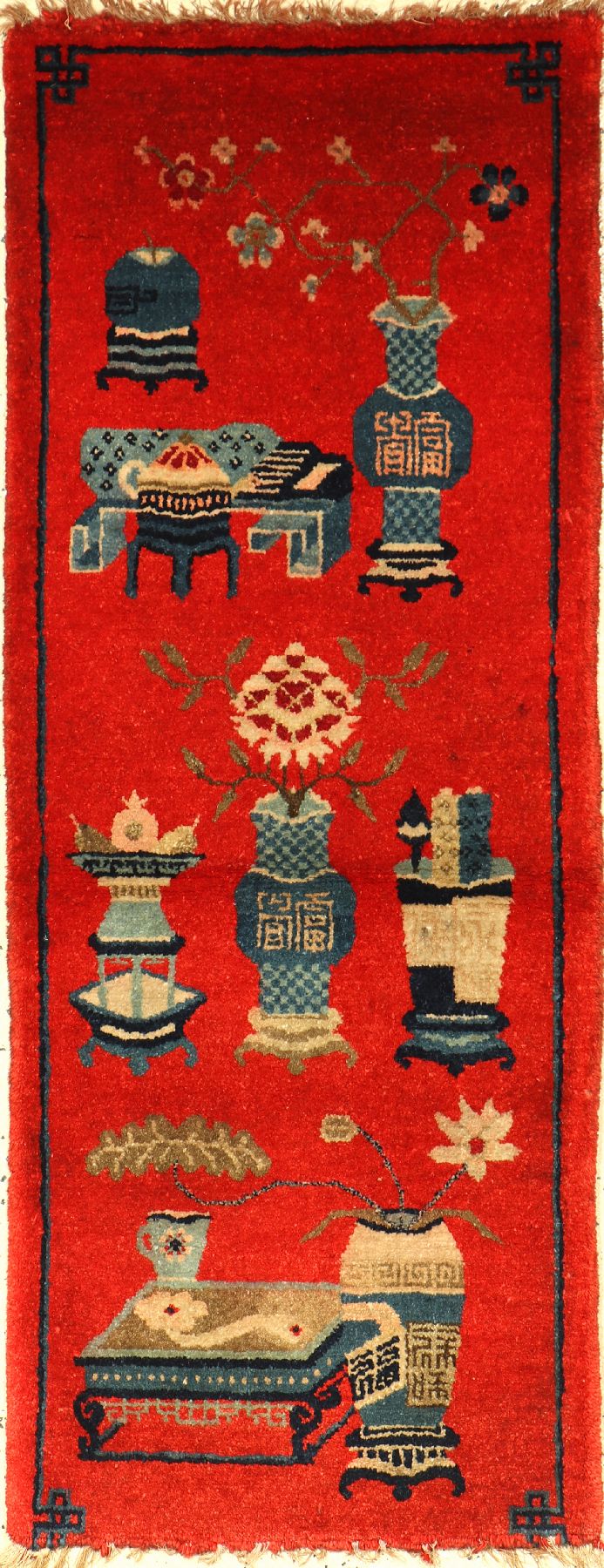 Pao Tao antik, China, um 1900, Wolle auf Baumwolle, ca. 131 x 52 cm, EHZ: 3, unten verkürzt