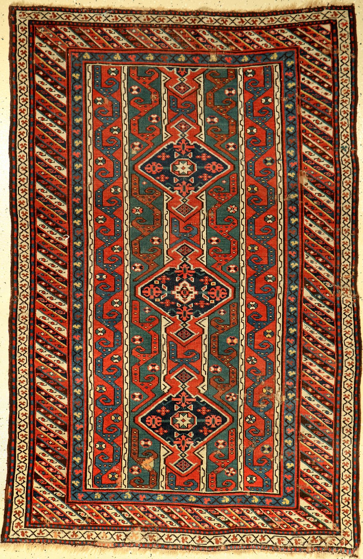 Karabagh antik, Kaukasus, um 1900, Wolle auf Wolle, ca. 193 x 125 cm, EHZ: 4-5