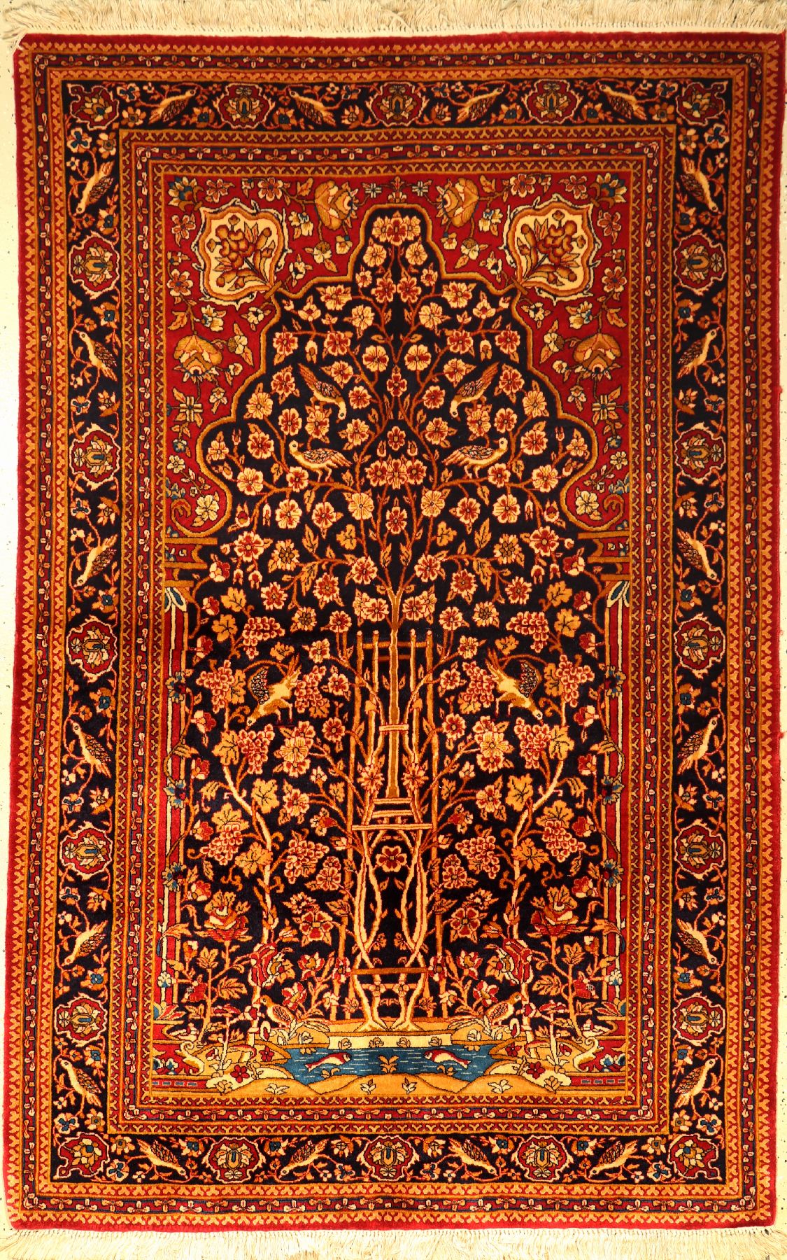 Yazd Sherkat, Persien, ca. 30 Jahre, Korkwolle, ca. 220 x 142 cm, EHZ: 2