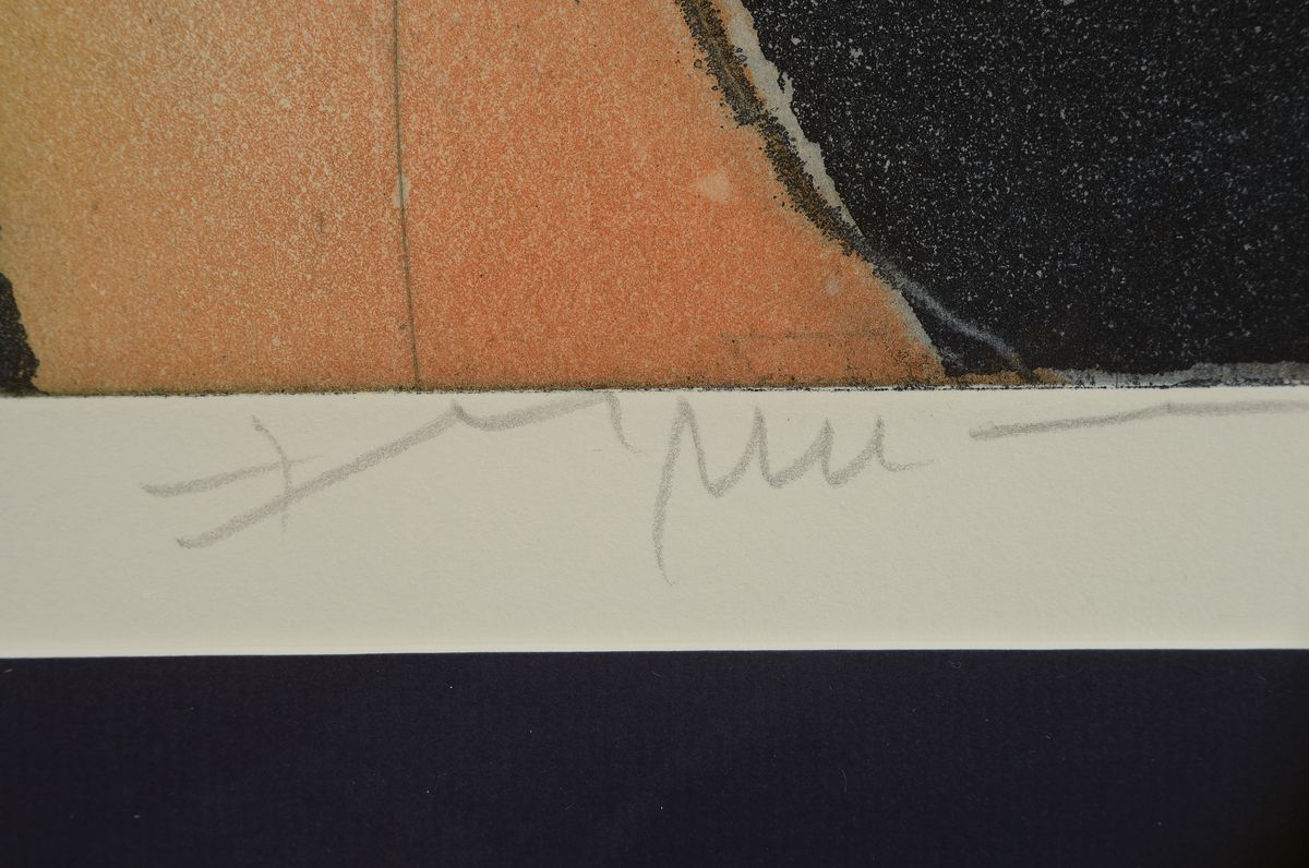 Detail a: Klaus Fußmann, geb. 1938, G.F. Düstnishy, Farbaquatinta auf kräftigem Velin, Auflage 50, hier eines von 12 Künstlerexemplaren, handsigniert und ...