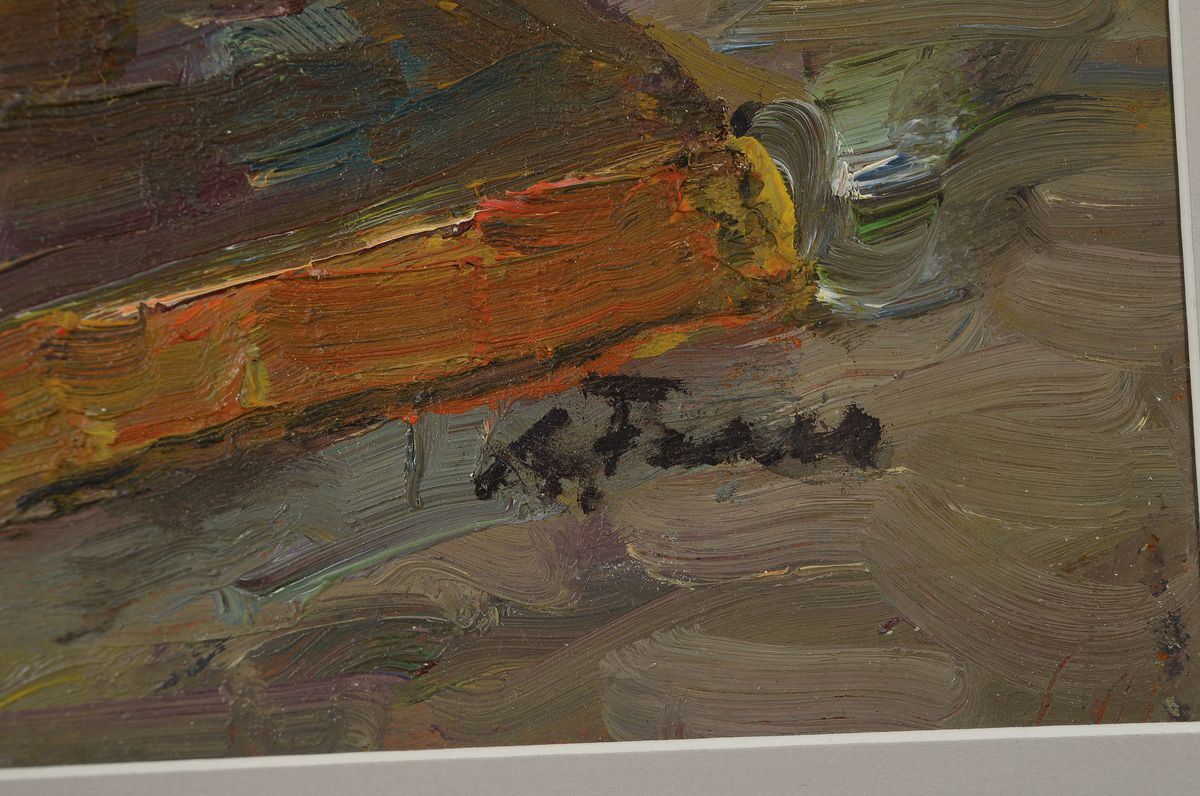 Detail a: Albert Feser, 1901 Ojendorf - 1993 Hamburg, Studium an der Ladeskunstschule Hamburg, seit 1949 schloss er sich mit den Malern Fritz Düsiong, Adolf ...