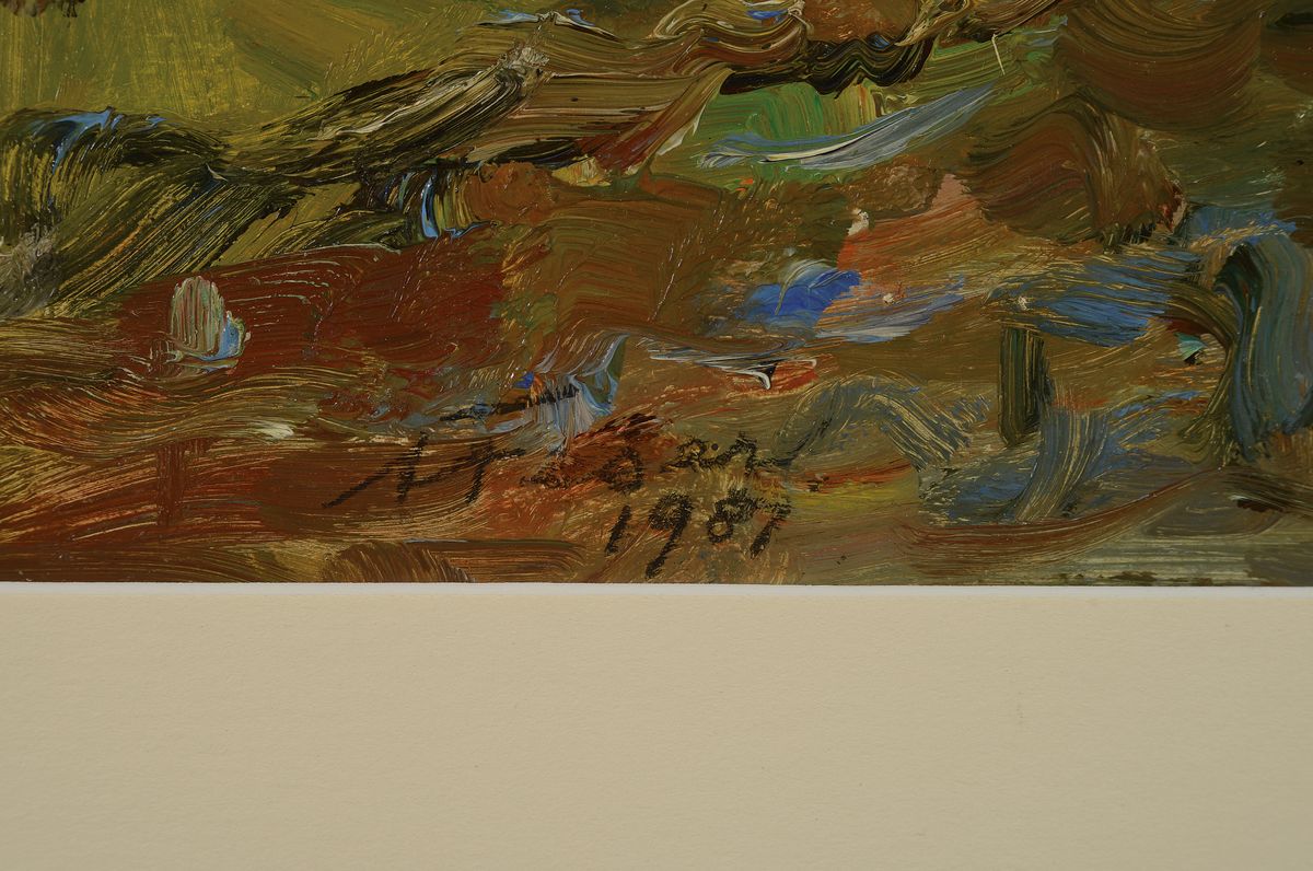 Detail a: Albert Feser, 1901 Ojendorf - 1993 Hamburg, Studium an der Ladeskunstschule Hamburg, seit 1949 schloss er sich mit den Malern Fritz Düsiong, Adolf ...