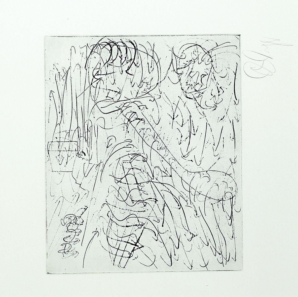 Tony Cragg, geb. 1949, Radierung auf Bütten, handsign., Blattgröße 34 x39.7 cm, Plattengröße 20.4 x 25 cm, Rahmen 55 x 75 cm, handsigniert