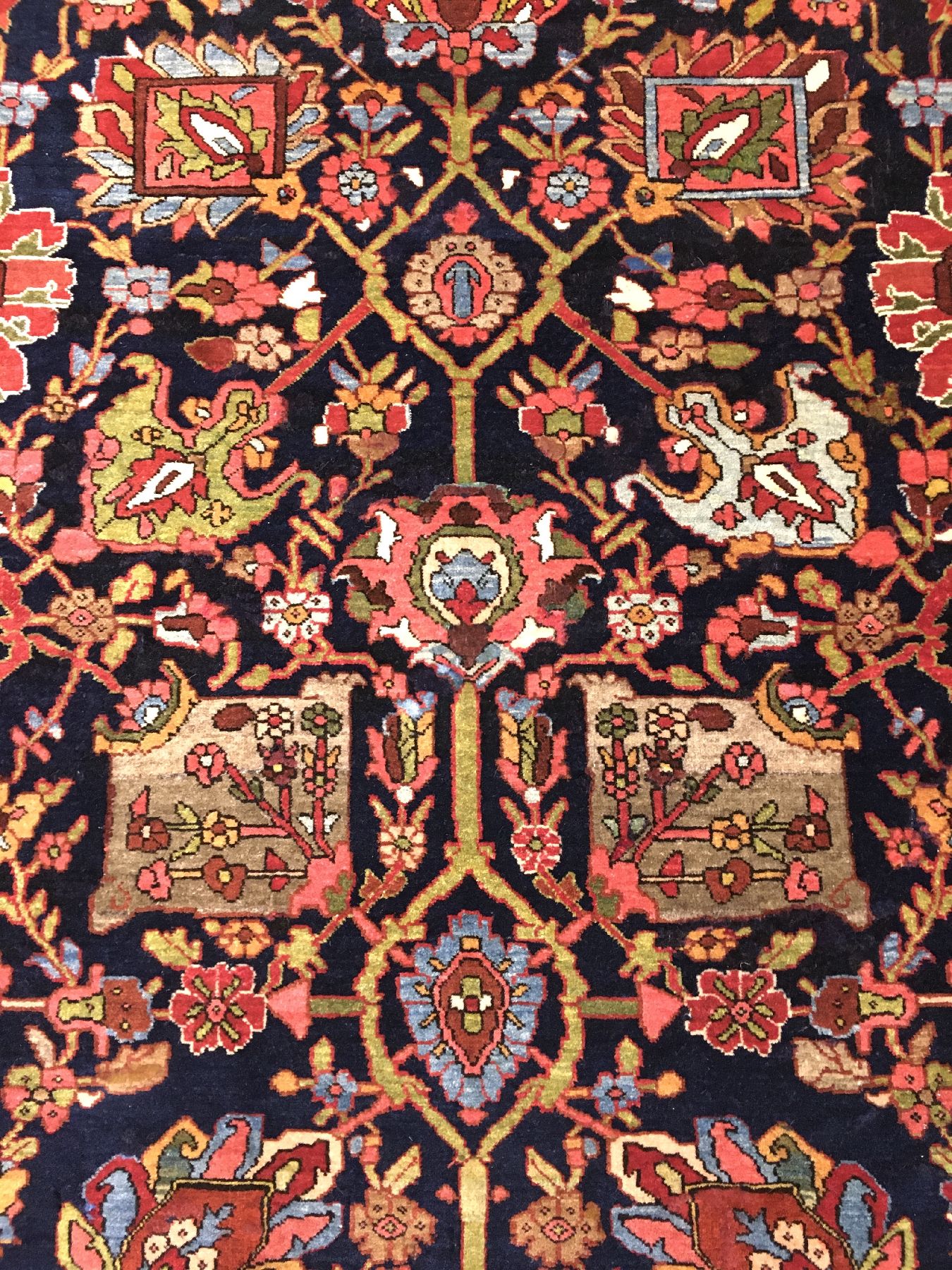 Detail f: Feiner Bidjar antik, Nordwestpersien, um 1910, Korkwolle geknüpft auf Baumwolle. Sehr hochwertig geknüpfter Bidjar mit erstklassigen Naturfarben. ...