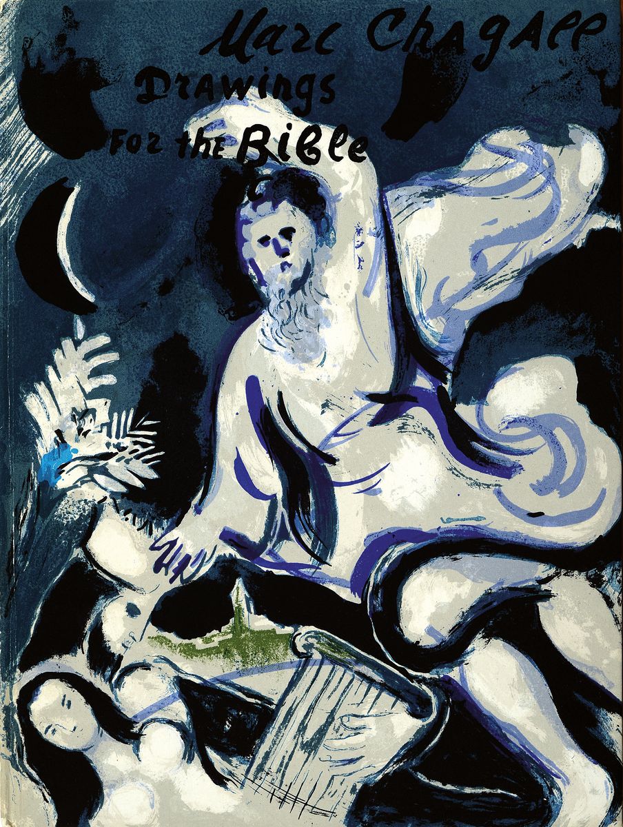 Marc Chagall, 1887 - 1985, Titel: Drawings for the Bible, mit 24 original Farblithographien und 23 schwarz weißen Lithos, 96 Tafeln, Paris, Verve, ...