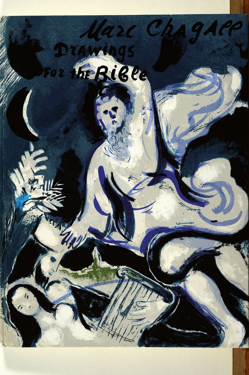 Detail k: Marc Chagall, 1887 - 1985, Titel: Drawings for the Bible, mit 24 original Farblithographien und 23 schwarz weißen Lithos, 96 Tafeln, Paris, Verve, ...
