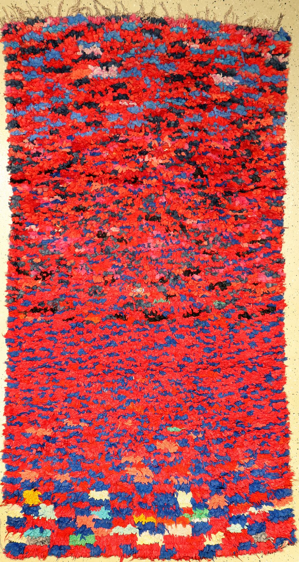Marokko alt, um 1970, Stoff auf Baumwolle, ca. 236 x 124 cm, dekorativ, EHZ: 2