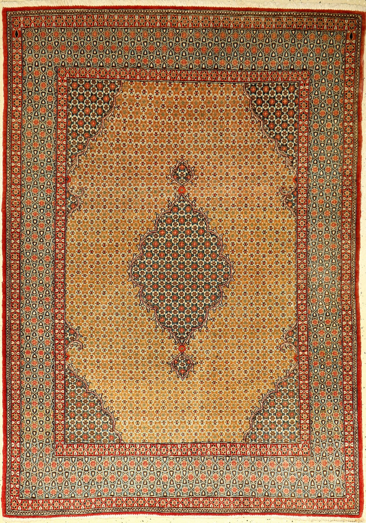 Ghom alt, Persien, ca. 60 Jahre, Korkwolle mit Seide, ca. 195 x 140 cm, EHZ: 2-3