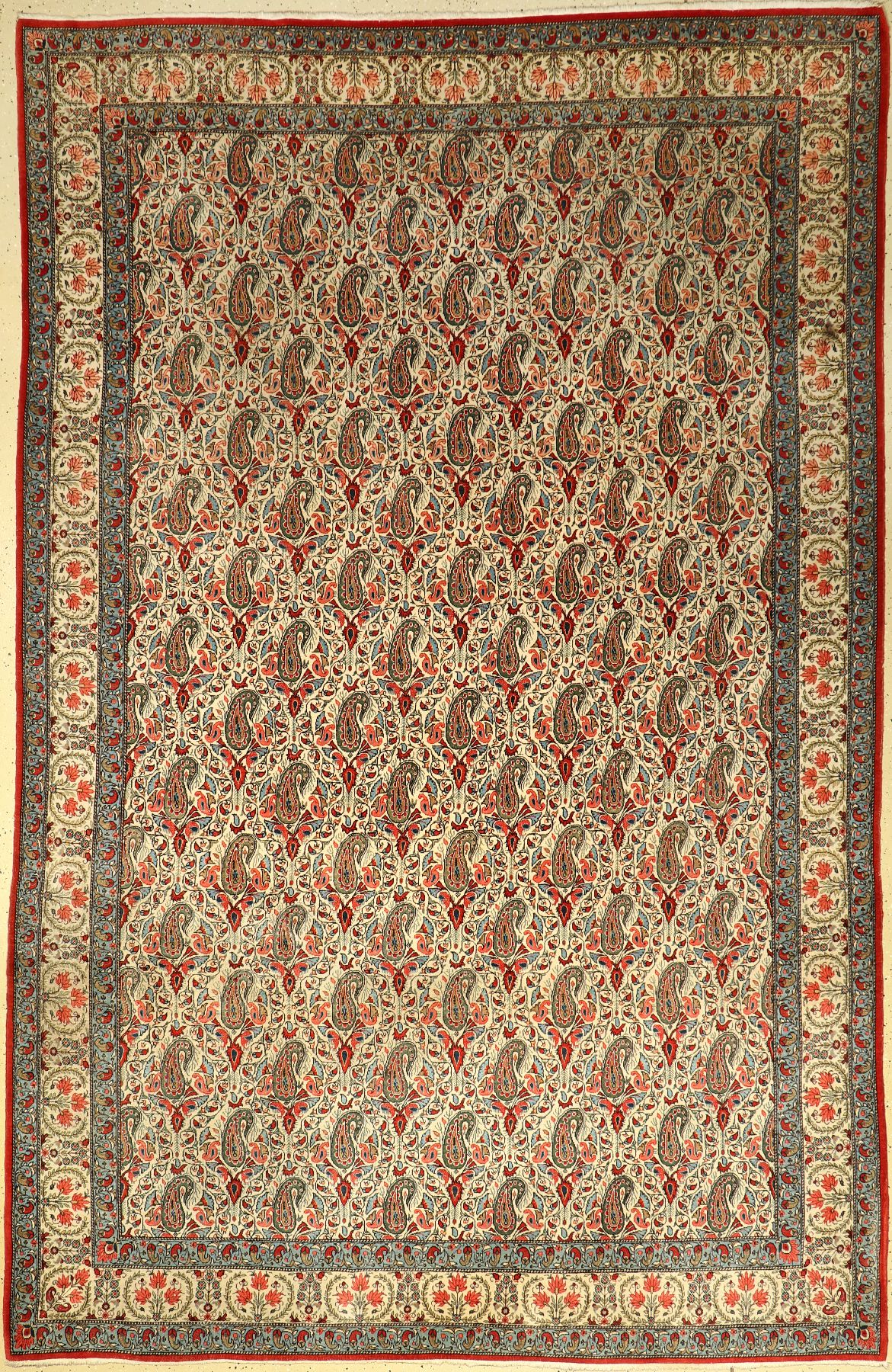 Ghom Kork alt, Persien, ca. 60 Jahre, Korkwolle, ca. 328 x 223 cm, EHZ: 2-3