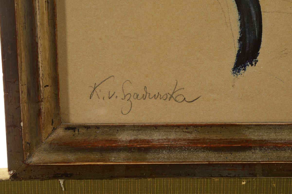 Detail b: Kasia von Szadurska, 1876 Moskau-1942 Berlin, 2 Arbeiten: Akt, Gouache über Bleistift auf Papier, links unten signiert, ca. 35x28cm, u.Gl., R.; ...