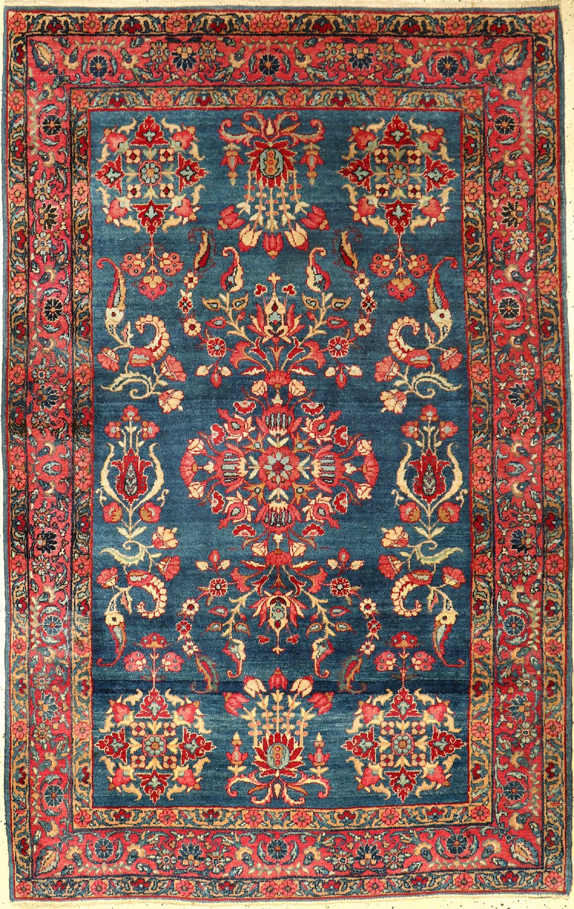 Yazd antik (Us Re-Import), Persien, um 1900, Wolle auf Baumwolle, ca. 188 x 120 cm, EHZ: 2-3, selten