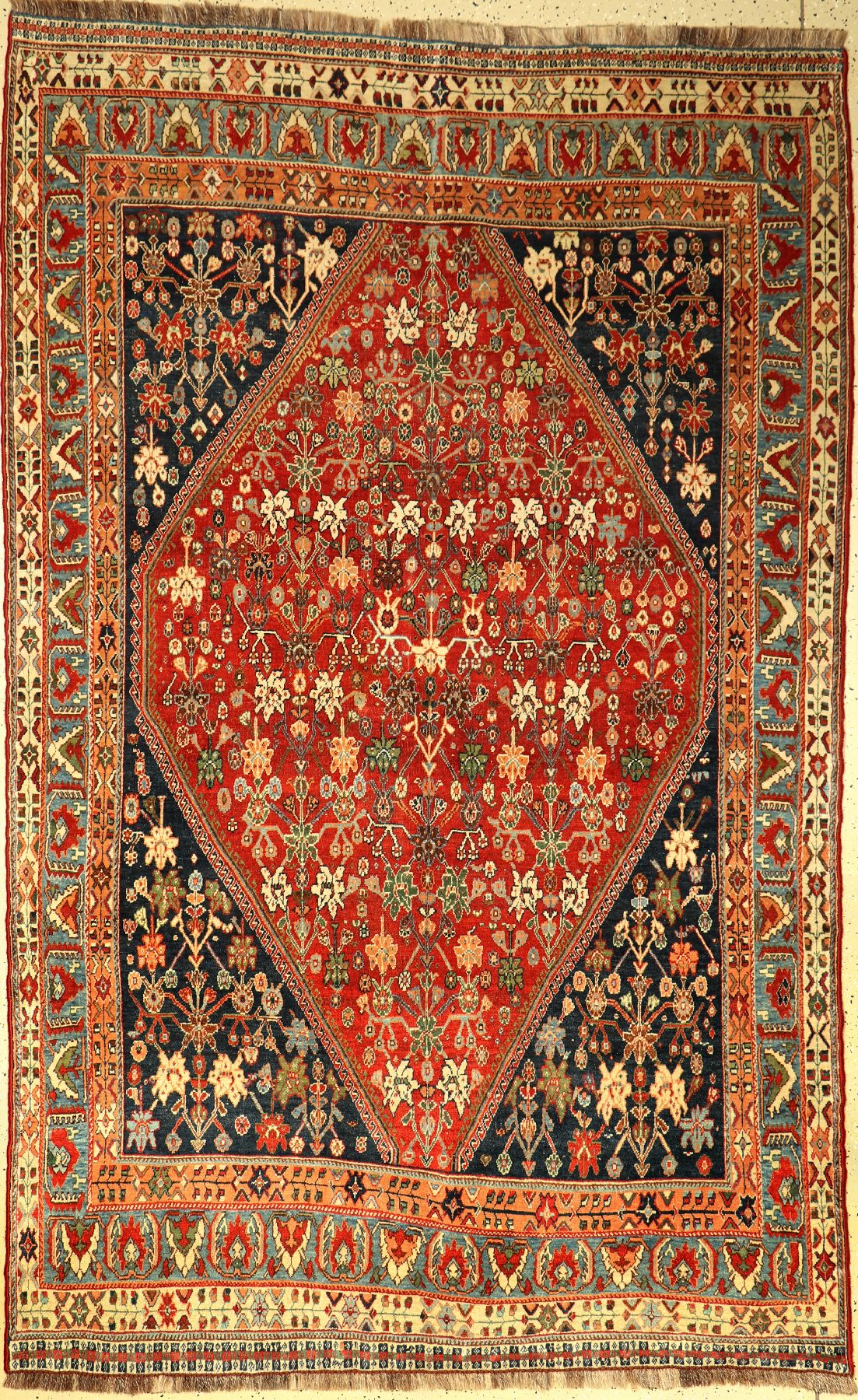 Gashgai Gaschguli alt, Persien, um 1930, Wolle auf Wolle, ca. 255 x 160 cm, dekorativ, selten, EHZ: 3