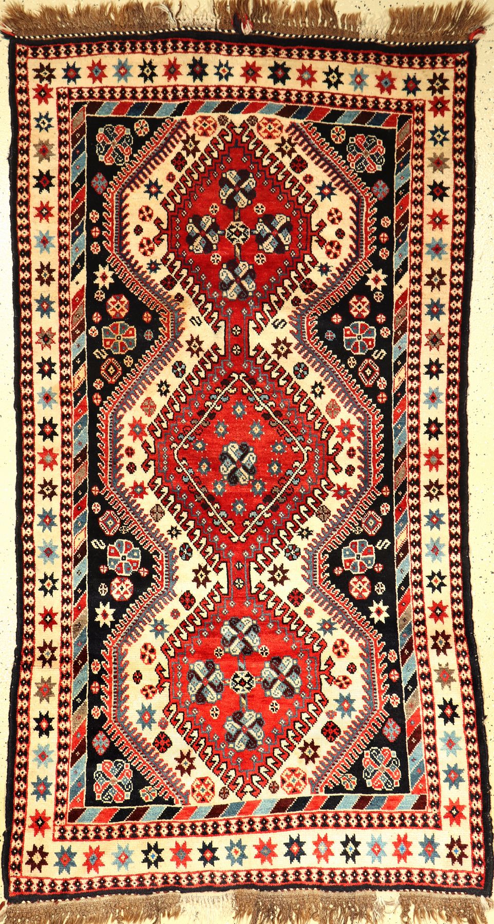 Yalameh alt, Persien, ca. 40 Jahre, Wolle auf Wolle, ca. 205 x 109 cm, EHZ: 2-3