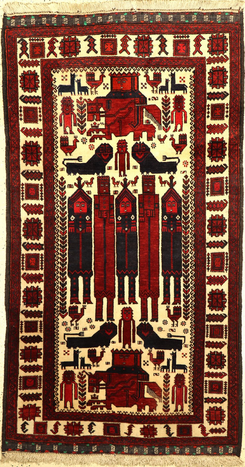 Belutsch alt, Persien, ca. 30 Jahre, Wolle auf Wolle, ca. 185 x 101 cm, EHZ: 2-3