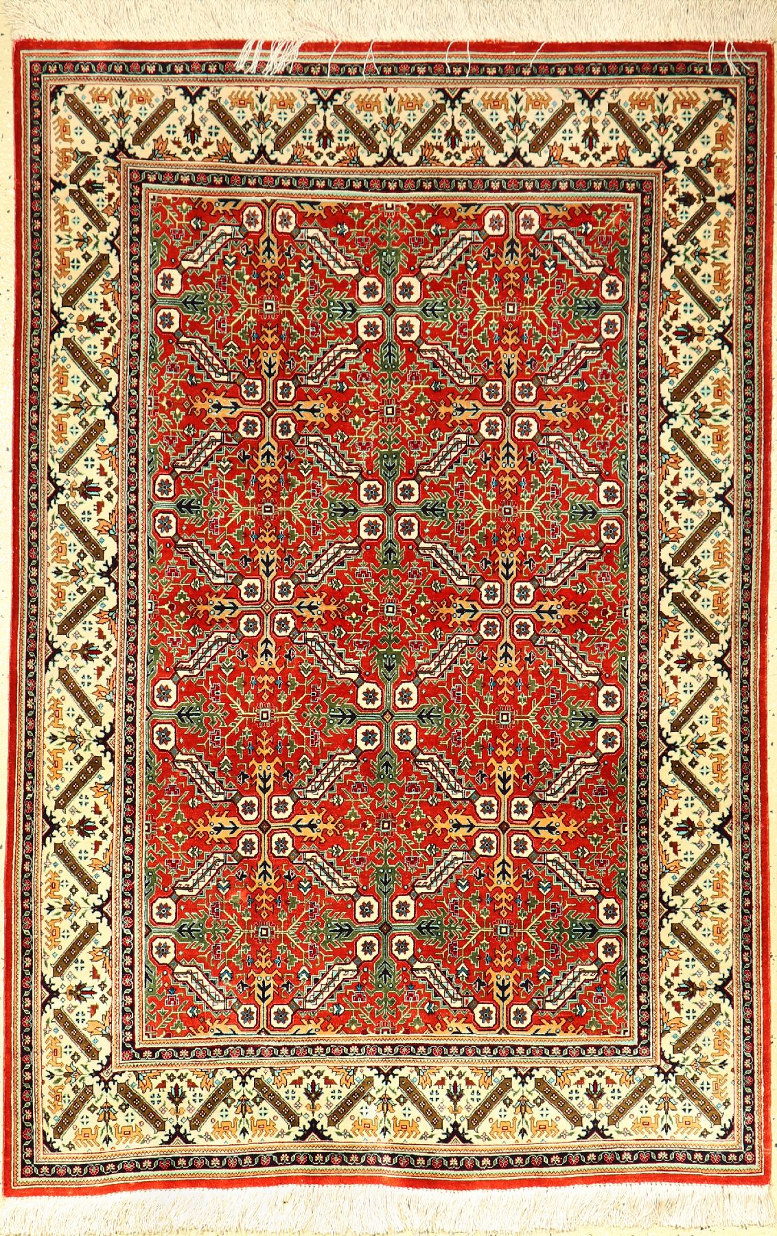 Feiner Ghom Seide, Persien, ca. 40 Jahre, reine Naturseide, ca. 150 x 102 cm, EHZ: 2