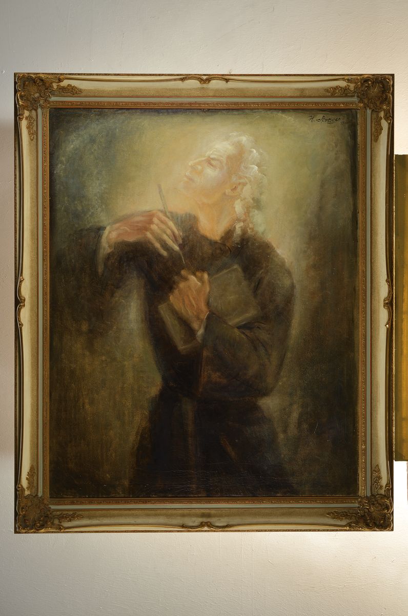 Detail k: Heinz Sprenger, 1914 Cranz-1984 Timmendorfer Strand, Kopernikus, Öl/Lwd, rechts oben signiert und dat. 48, rückseitig betitelt, ca. 100x80cm, R. ...