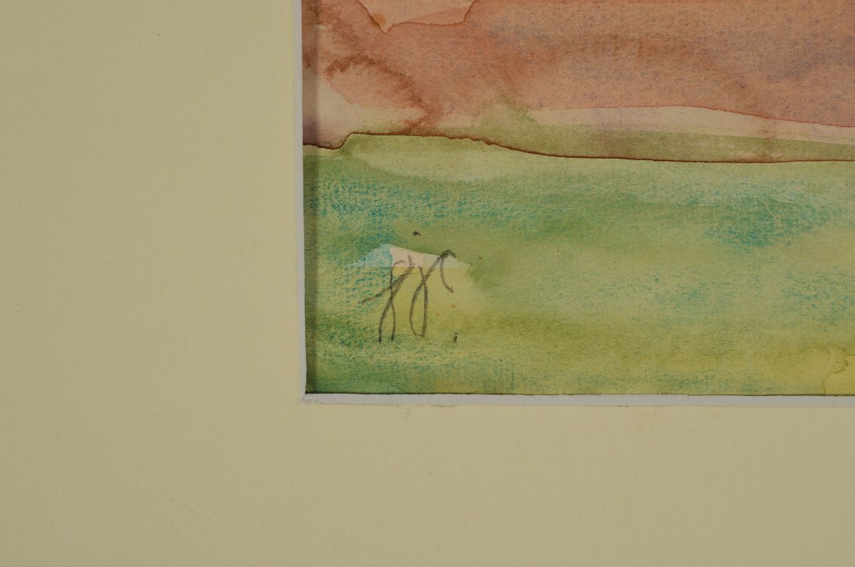 Detail b: Hermann Sauter, 1891 Germersheim-1981 Landau, drei Aquarelle mit Landschaften aus der Pfalz, alle signiert, ca. 24x29cm, 29x41cm, 34.5x44.5cm, alle ...