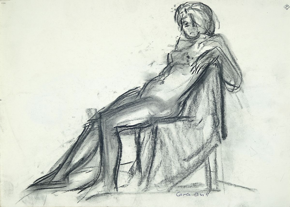 Detail b: Carla Brill, 1906 Frankfurt-1994, Deutsche Bildhauerin, Malerin und Zeichnerin, Studium an der Kunstgewerbeschule Frankfurt am Main, später ...